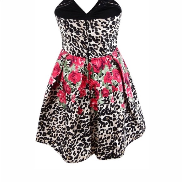 Tweeze Me leopard Rose Print Formal dress - Picture 4 of 4